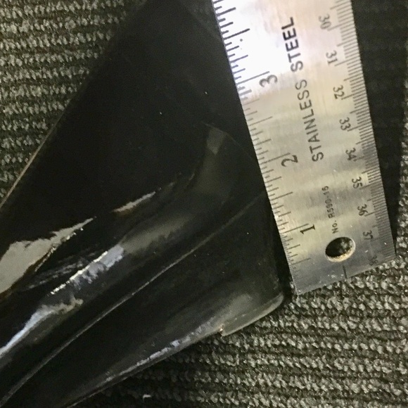 COLE HAAN patent black leather BETHANY 7 wedge - Picture 2 of 7